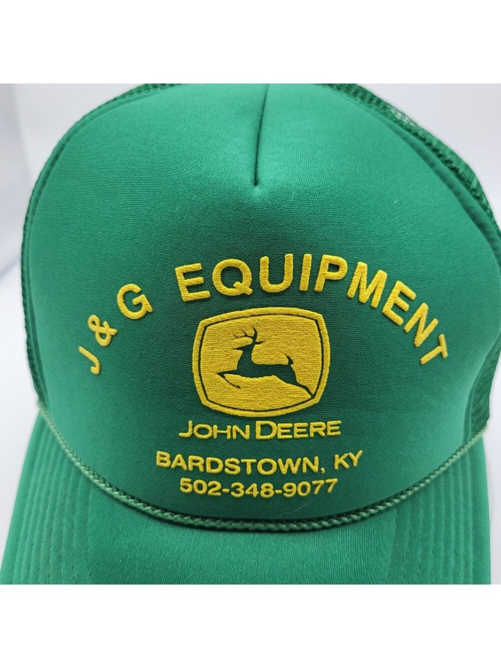VTG John Deere J & G Equipment Bardstown KY Snapback Trucker Farm Hat Cap
